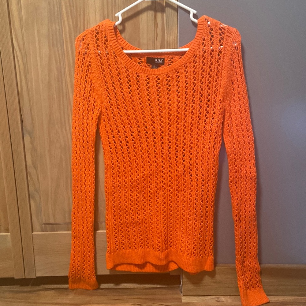 Orange crew neck sweater